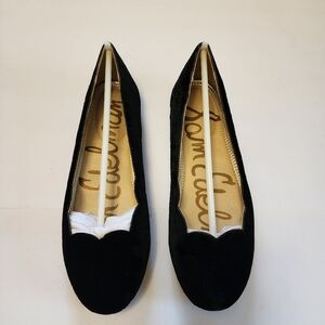 Girls Sz3 Sam Edelmam Blk Flats Velvet